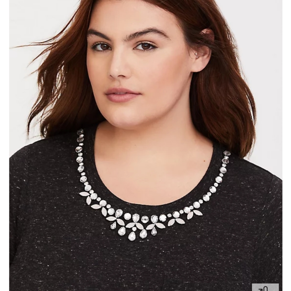 Torrid RHINESTONE EMBELLISHED CLASSIC FIT TEE